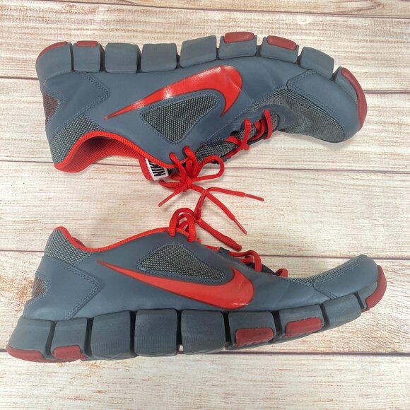 Nike Mens 11.5 Flex Show Gray Red Running Shoes (2014) 610226-018 - Picture 9 of 12